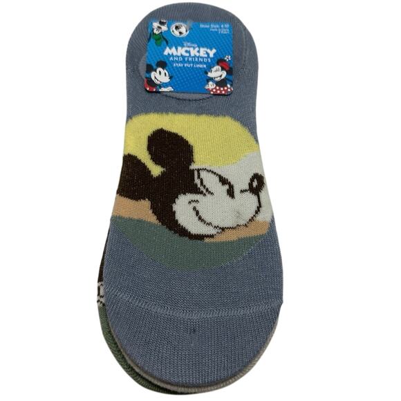 Disney Mickey & Friends Women's Print Stay Put Liner Socks, 3-Pack, Size 4-10 - Picture 1 of 6